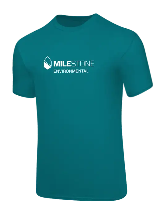 Core Blend Teal T-Shirt w/Milestone Environmental Logo