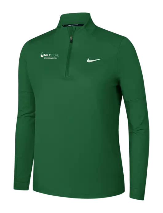 Nike Dark Green Womens Dri-FIT Element 1/2-Zip Pullover w/Milestone Environmental Logo