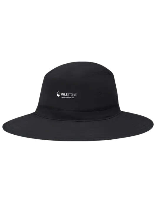 Black Booney Sun Hat w/Milestone Environmental Logo