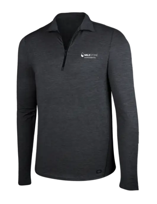 OGIO Blacktop Heather Endurance Force 1/4 Zip w/Milestone Environmental Logo