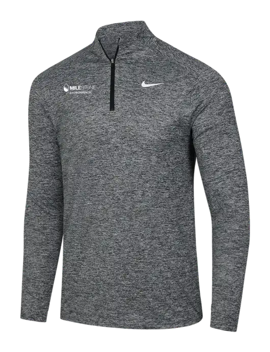 Nike Black Heather Dri-FIT Element 1/2-Zip Pullover w/Milestone Environmental Logo