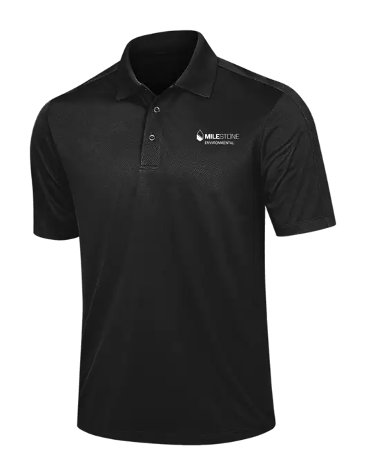 Black Diamond Textured Jacquard Polo w/Milestone Environmental Logo