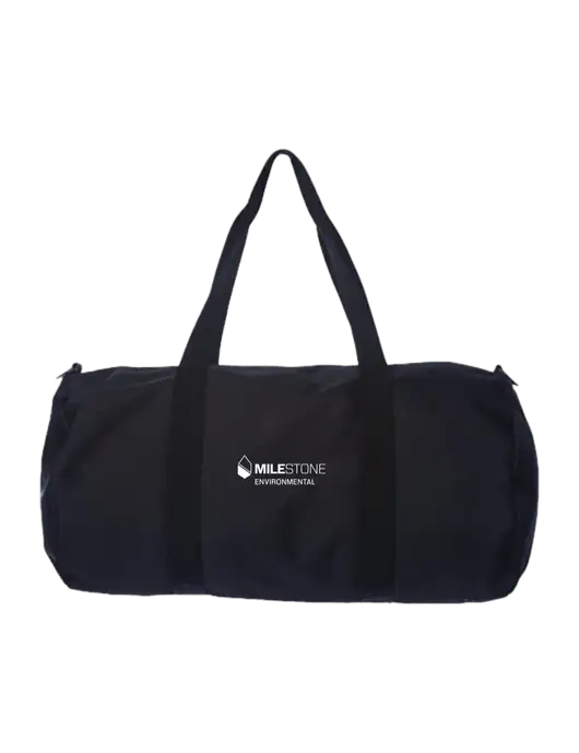  Day Tripper Black Duffel Bag w/Milestone Environmental Logo