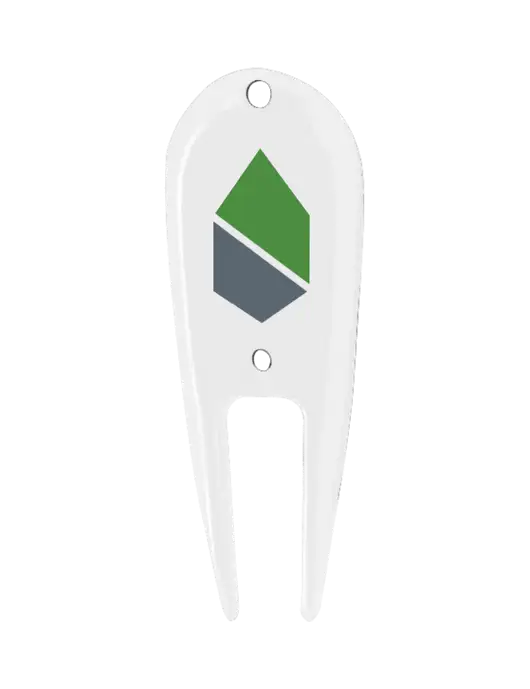 White Divot Tool w/Milestone Icon Logo